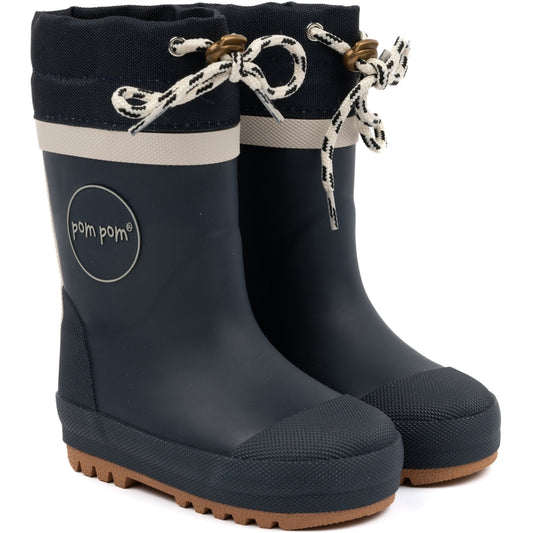 Gefütterte Gummistiefel, navy