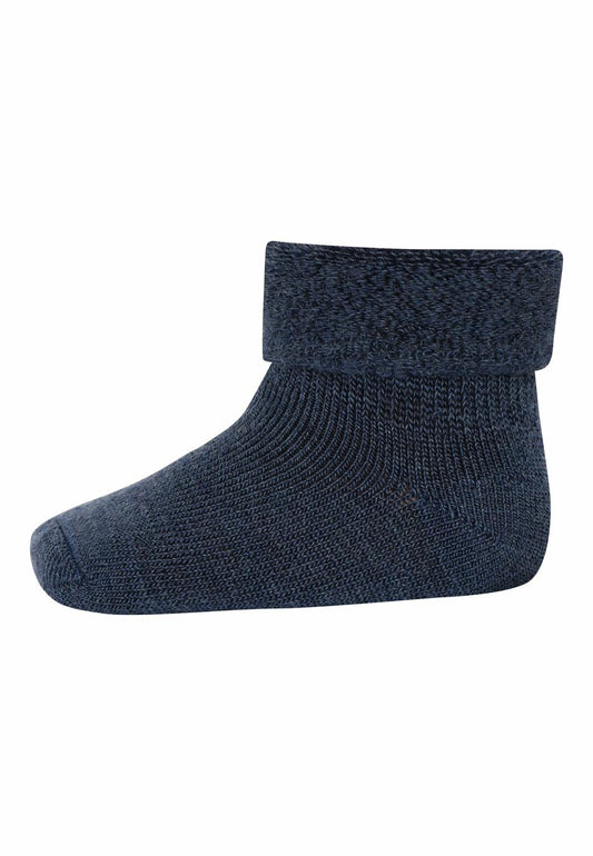 Wool baby socks, navy