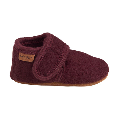 Baby Wool slippers, weinrot