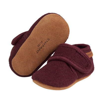 Baby Wool slippers, weinrot