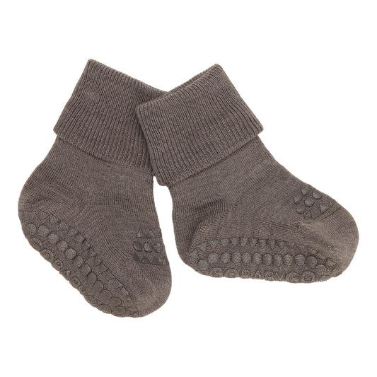 Oeko-Tex Wolle Anti-Rutsch Socken, braun