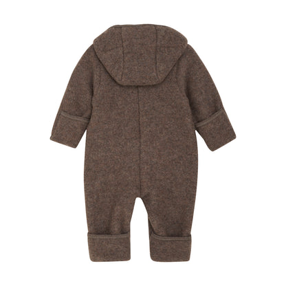 Wool Fleece Overall, braun