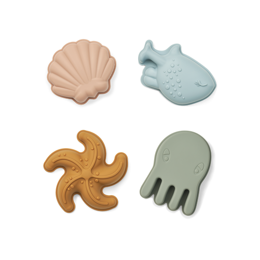 Liewood Gill Mermaid Sand Moulds 4-Pack