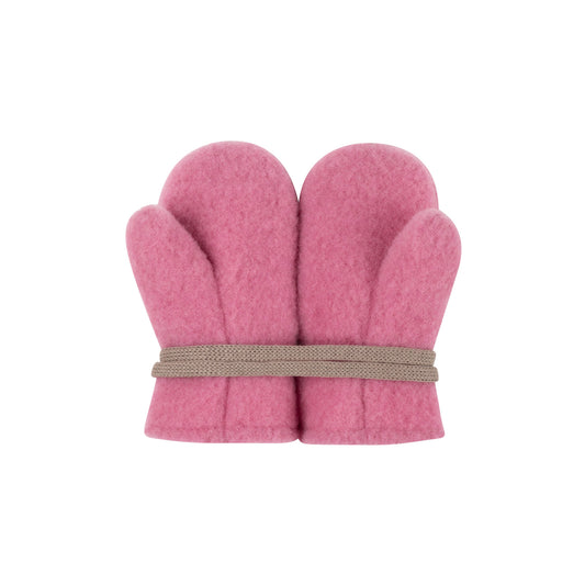 GOTS Merino Baby Fäustlinge Fleece, pink