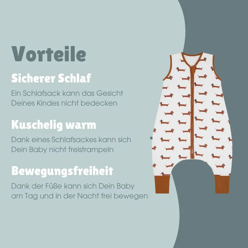 Schlafsack mit Füssen 2.5 TOG, Dackel