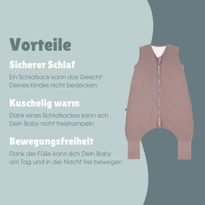 Schlafsack mit Füssen 2.5 TOG, essential berry