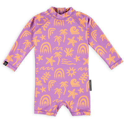 UV-Baby Suits, Tropical Vibes Violet Baby