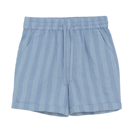 Ashley Blue Shorts von Daily Seven – leichte und bequeme Shorts mit Streifenmuster, erhältlich in Winterthur, Zürich, Schweiz.