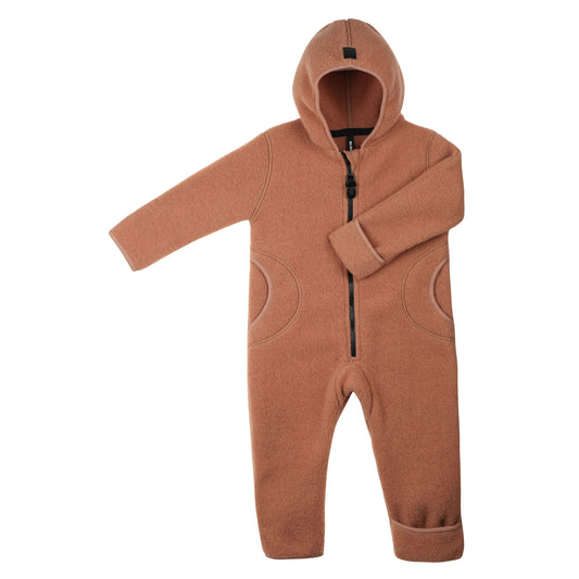 GOTS Merino Mini-Overall Fleece, mocha