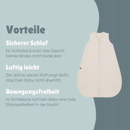 Leinen Schlafsack 0.5 TOG beige