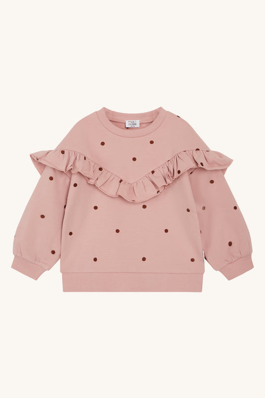 Sicilia Sweatshirt, rosa Punkte