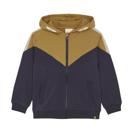 Zipjacke, senf/navy