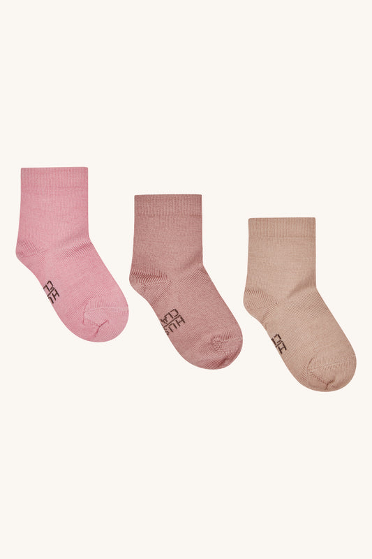 3er Pack Wollsocken Foty, pink