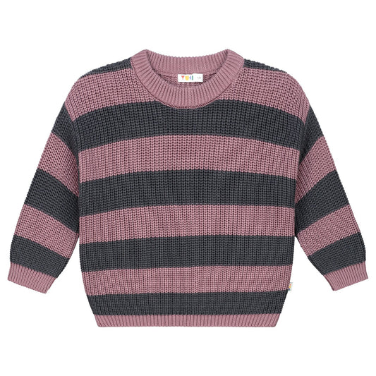 Stripes Knitted Sweater, heather