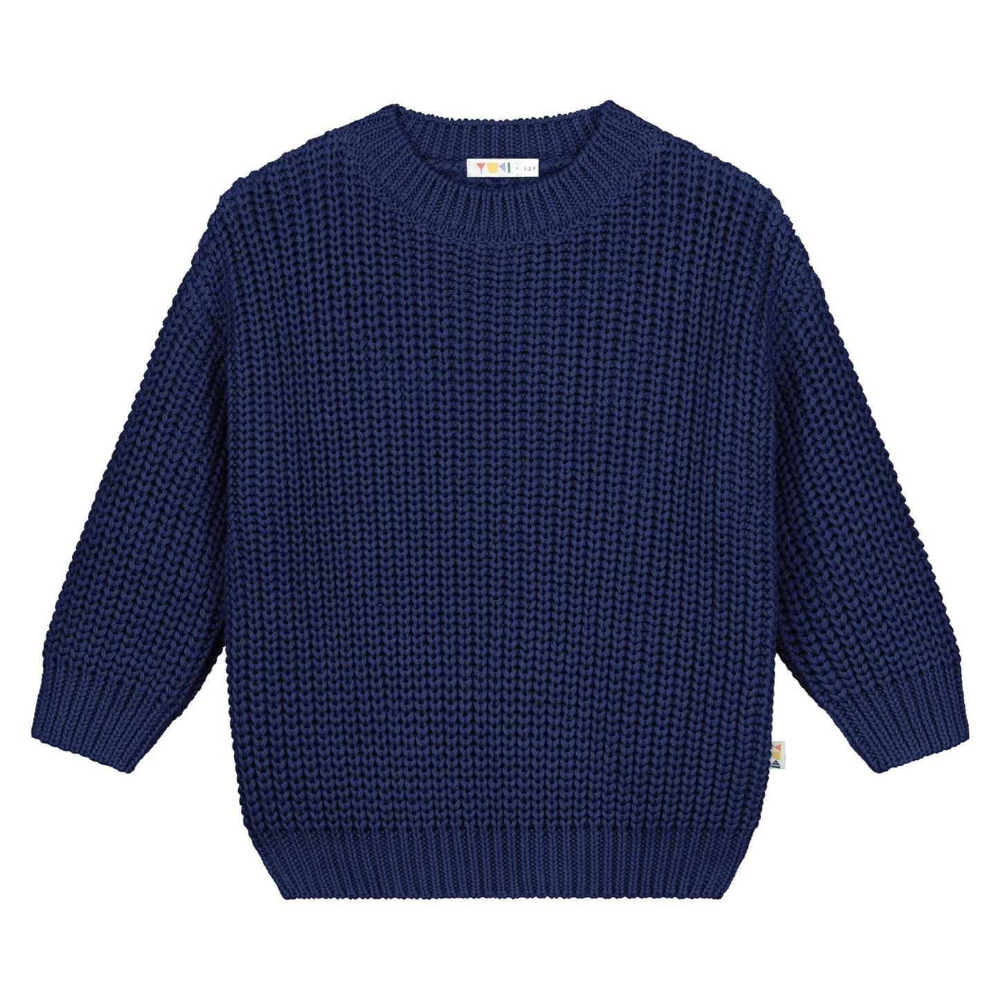 Chunky Knitted Sweater, navy