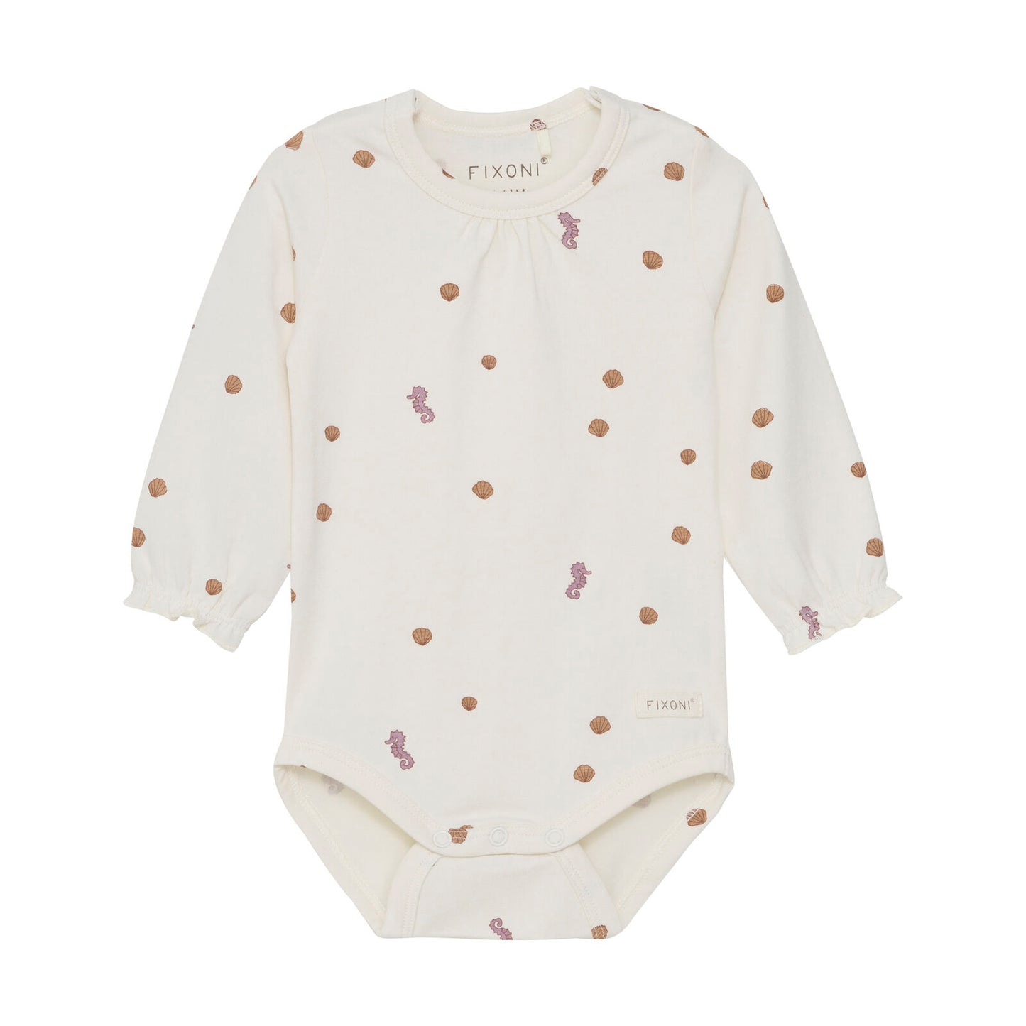 Fixoni Babybody Meereswelt – OEKO-TEX® STANDARD 100 zertifizierter Body aus weicher Baumwolle, erhältlich bei Baerechind in Winterthur, Zürich, Schweiz.