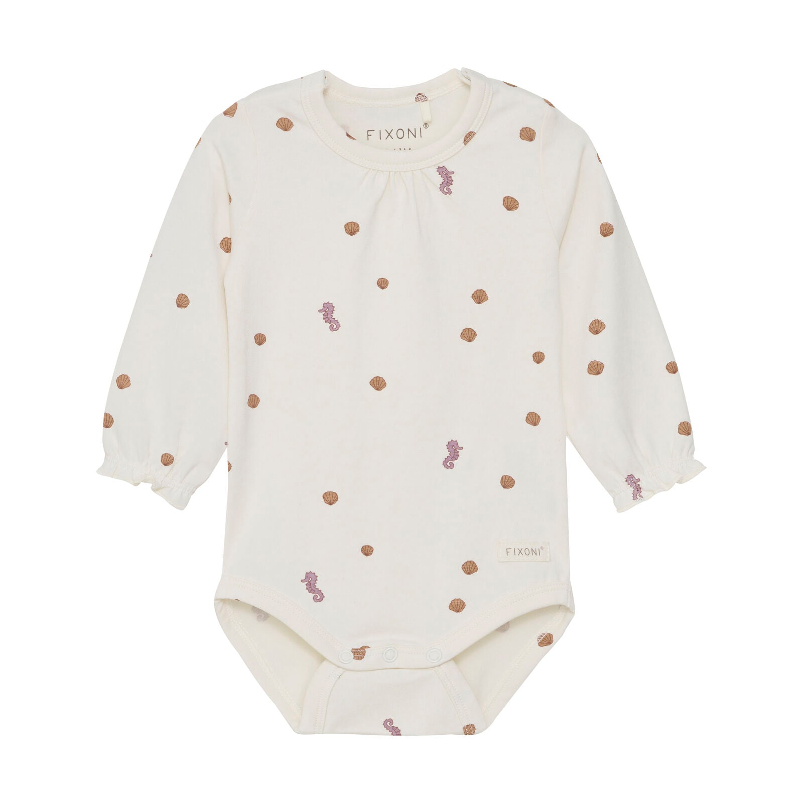 Fixoni Babybody Meereswelt – OEKO-TEX® STANDARD 100 zertifizierter Body aus weicher Baumwolle, erhältlich bei Baerechind in Winterthur, Zürich, Schweiz.