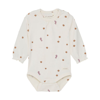 Fixoni Babybody Meereswelt – OEKO-TEX® STANDARD 100 zertifizierter Body aus weicher Baumwolle, erhältlich bei Baerechind in Winterthur, Zürich, Schweiz.