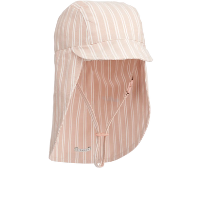 Liewood Cecilia Sonnenhut für Babys und Kleinkinder in Stripe Sorbet Rose / Creme de la Creme. Mit Nackenschutz aus Bio-Baumwolle. Erhältlich in Winterthur, Zürich, Schweiz.