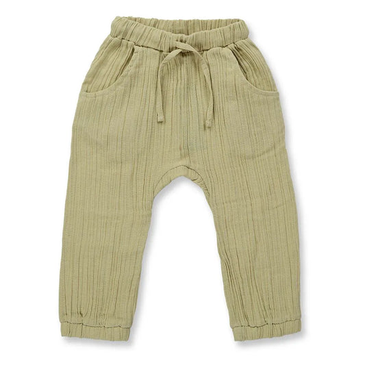 LOKI Pant, Light Reed von Sense Organics aus GOTS-zertifizierter Bio-Baumwolle, leichter Musselin-Stoff mit elastischem Bund, erhältlich in Winterthur, Zürich, Schweiz