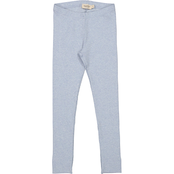 Weiche Baby-Leggings von MarMar in Blau, aus hochwertigem Modal mit Rippstruktur, elastischer Bund für optimalen Sitz, erhältlich in Winterthur.