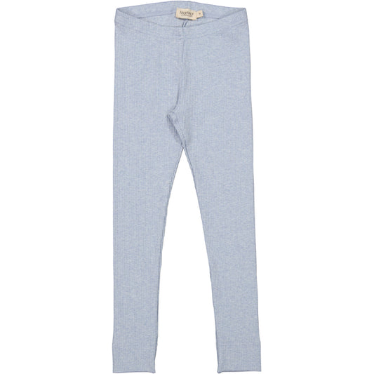 Weiche Baby-Leggings von MarMar in Blau, aus hochwertigem Modal mit Rippstruktur, elastischer Bund für optimalen Sitz, erhältlich in Winterthur.