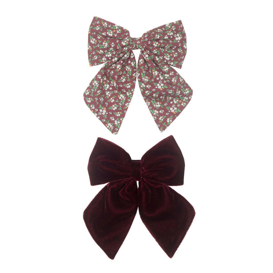 Agnes Oversize Bow Pack - Burgund