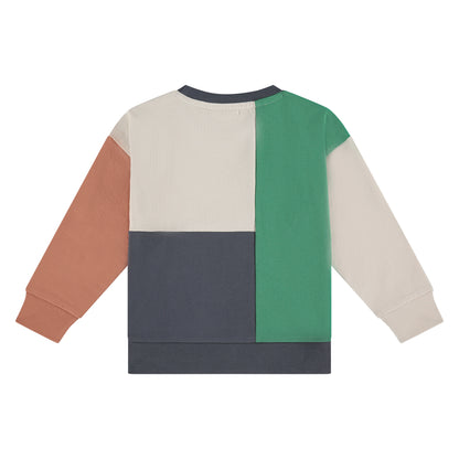 Rückansicht: Sweatshirt mit Colourblock-Muster – Perfekt für kühlere Tage – Jetzt in Winterthur, Zürich, Schweiz erhältlich