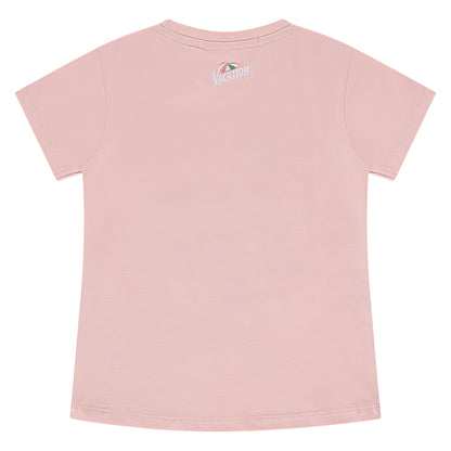 Kurzarm Mädchen T-Shirt in blushfarbenem Rosa. Hochwertige Bio-Baumwolle, hautfreundlich & bequem für jeden Tag in Winterthur, Zürich, Schweiz.